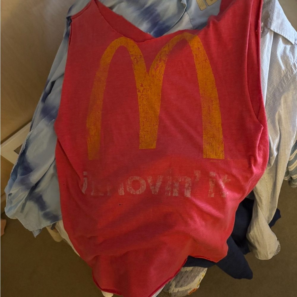 McDonald's Vibrant Red Sleeveless Top